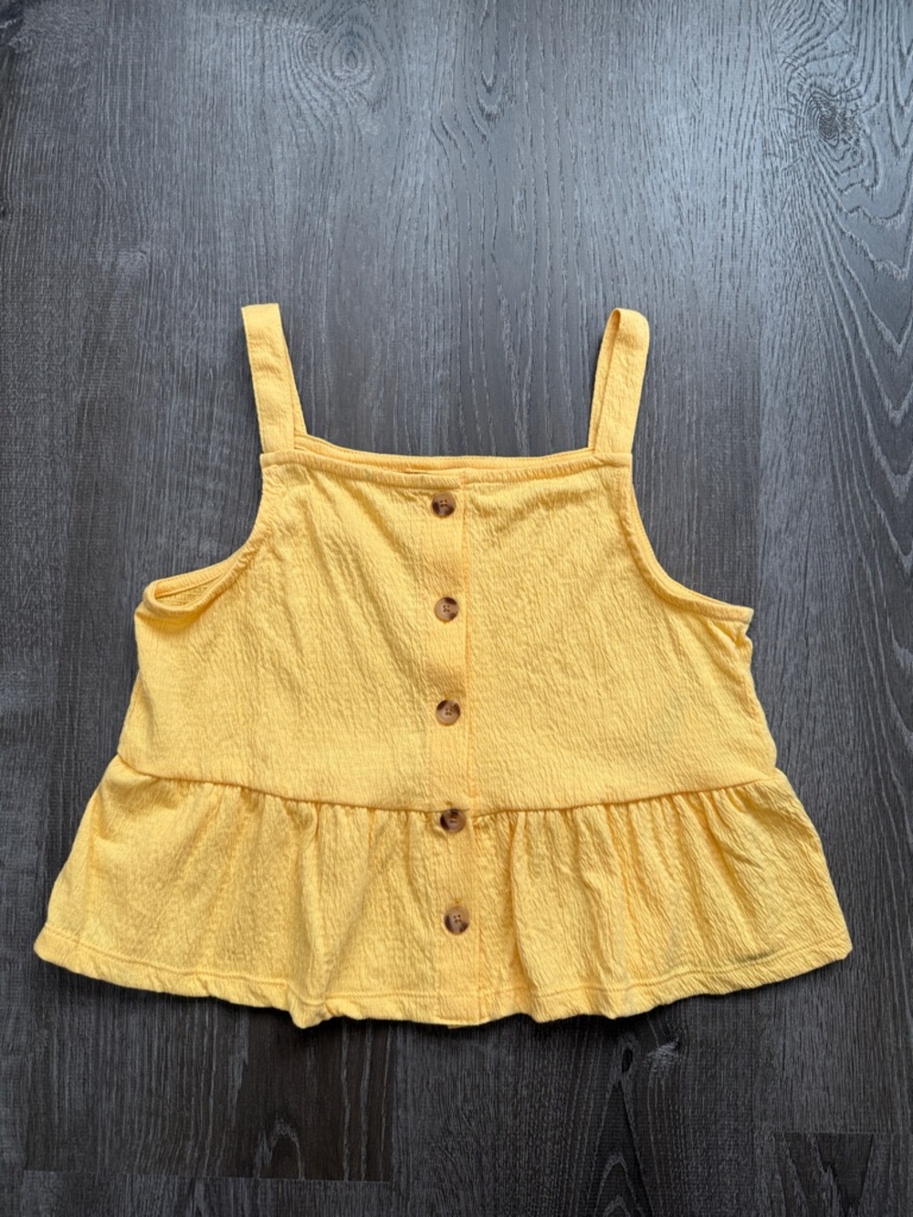 fabkids Sunny Yellow Button-Front Tank Top